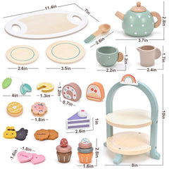 Atoylink wooden playset's soft Morandi hues invite calm, focused play.