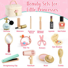 Atoylink wooden makeup toy set inspires pretend manicures with nail polish accessory