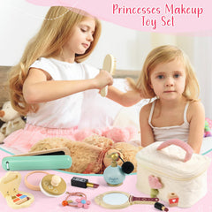 Atoylink wooden makeup toy set with powder and brush sparks creative grooming