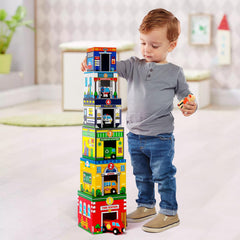 Atoylink wooden police car magnet for open ended play and fine motor practice