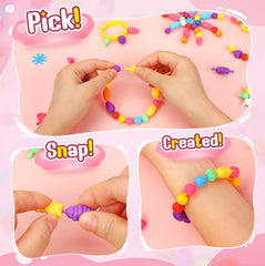 Atoymut pop beads headband creation kit for stylish on-the-go fun
