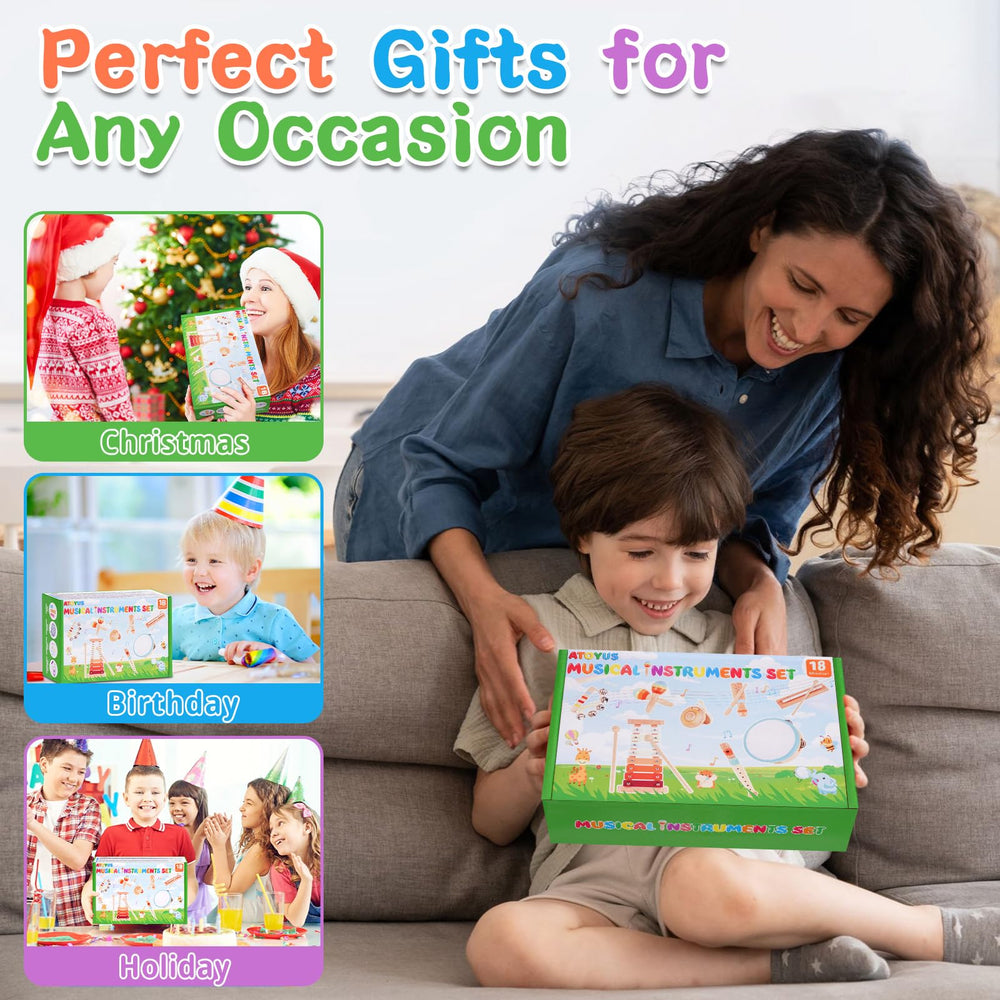 ATOYUS gift-ready musical toy set ideal for birthdays or holidays.