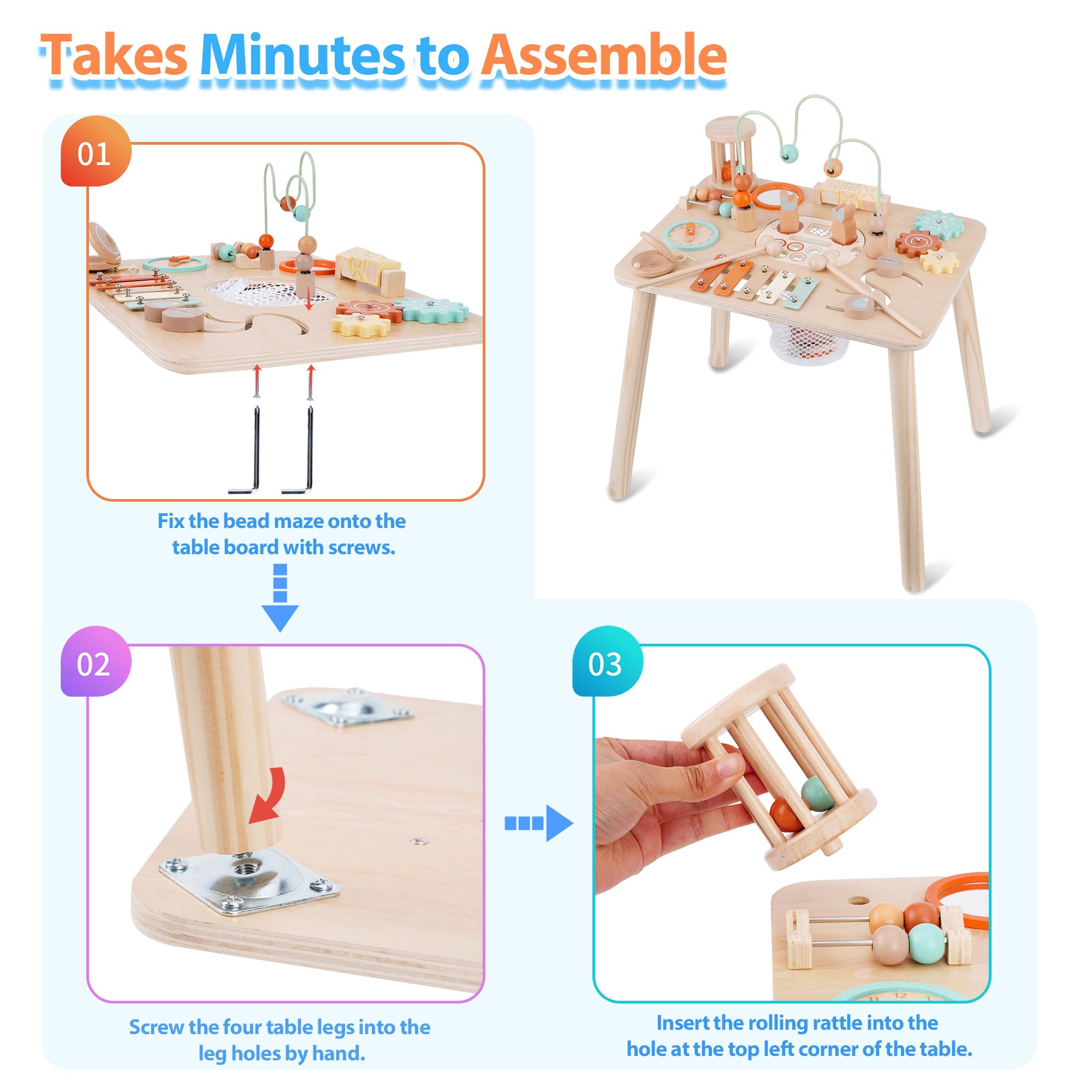 ATOYUS Activity Table carrot harvest teaches sorting and grasping with play rewards.