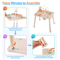 ATOYUS Activity Table carrot harvest teaches sorting and grasping with play rewards.