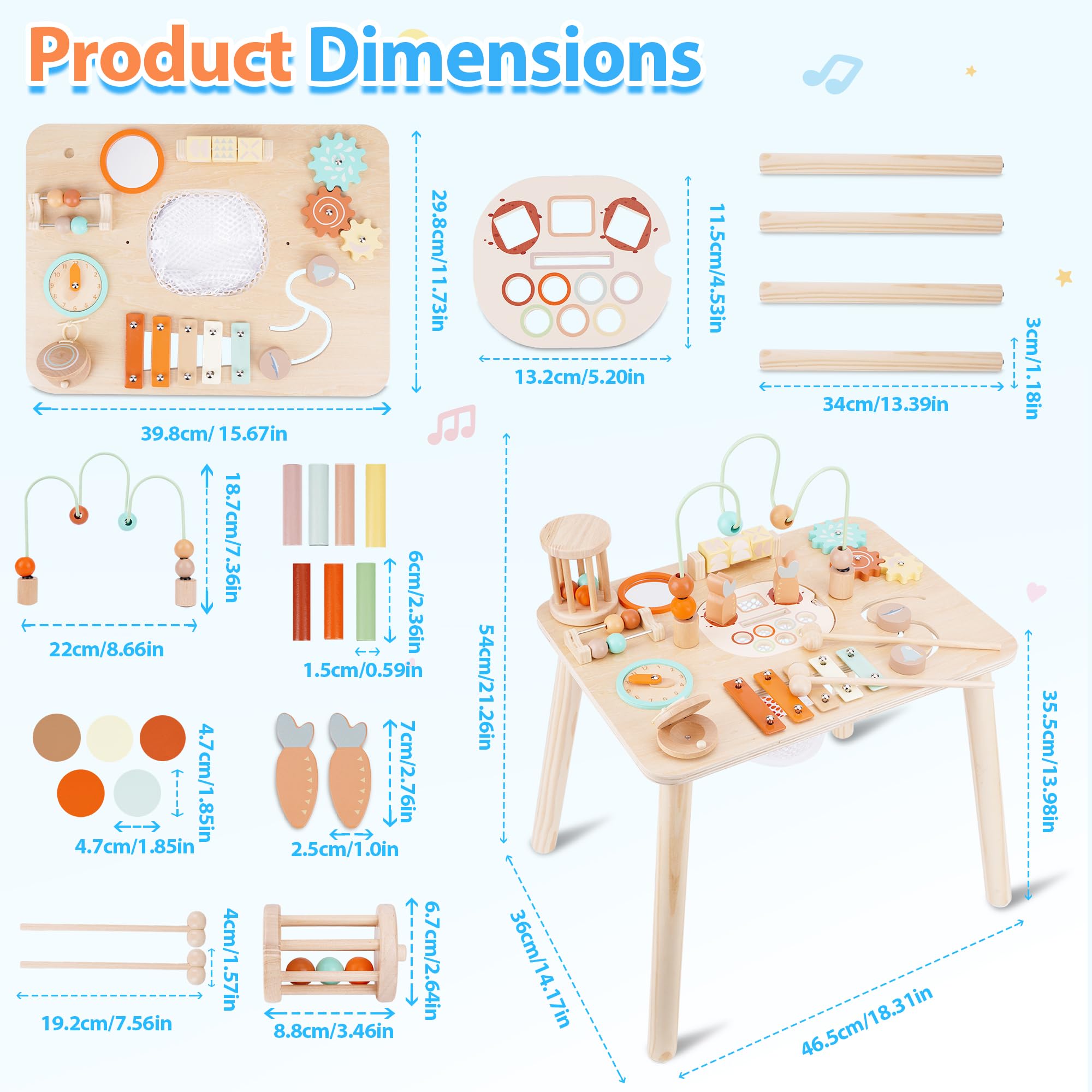 ATOYUS Activity Table clock game helps kids learn time concepts.