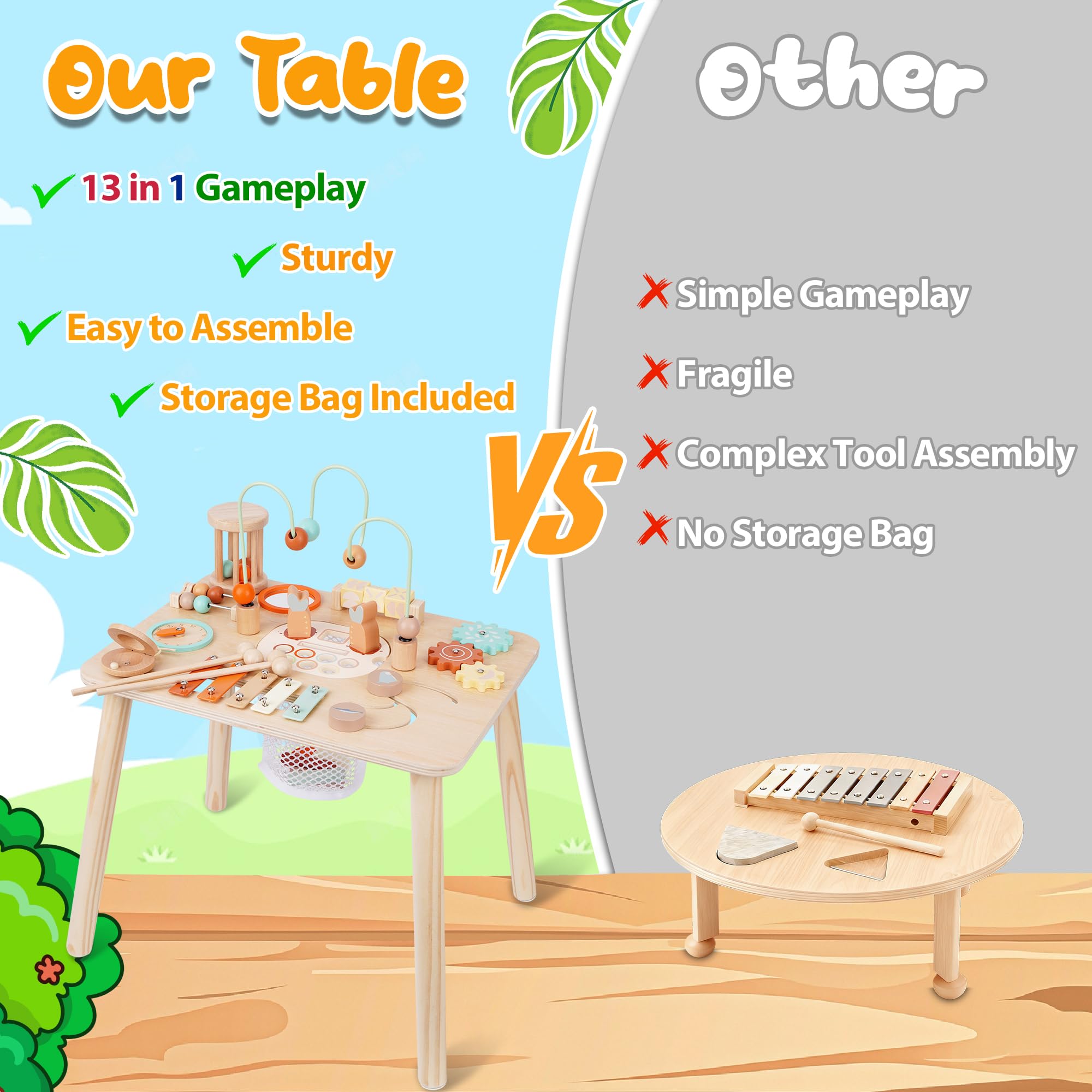 ATOYUS Activity Table coin drop game develops hand-eye coordination.