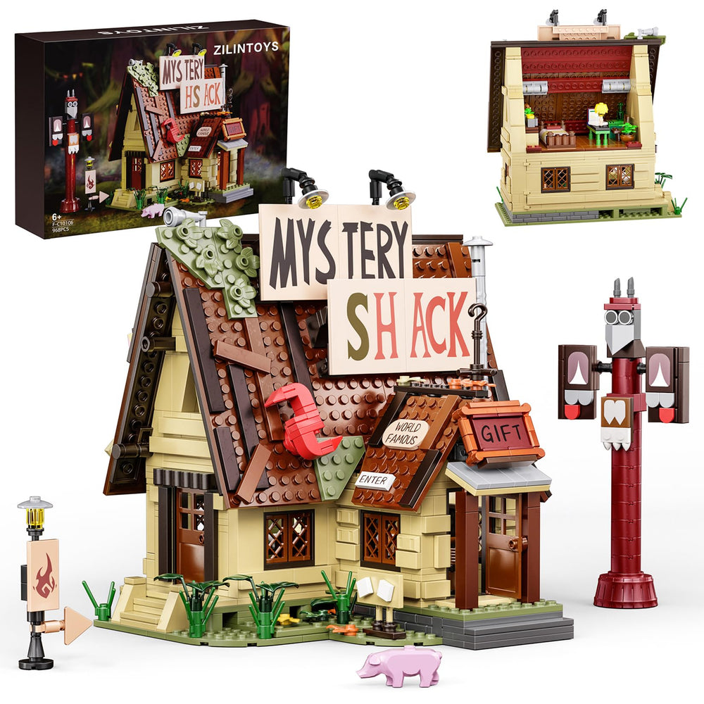 ATRtoyMF Gravity House Mystery Shack front view for desk display and collector appeal.