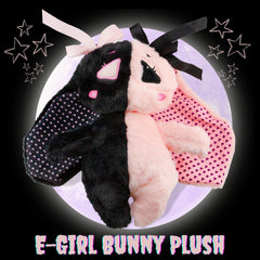 Attatoy E-Girl Bunny Plush, dorm decor, adds personality to study spaces.
