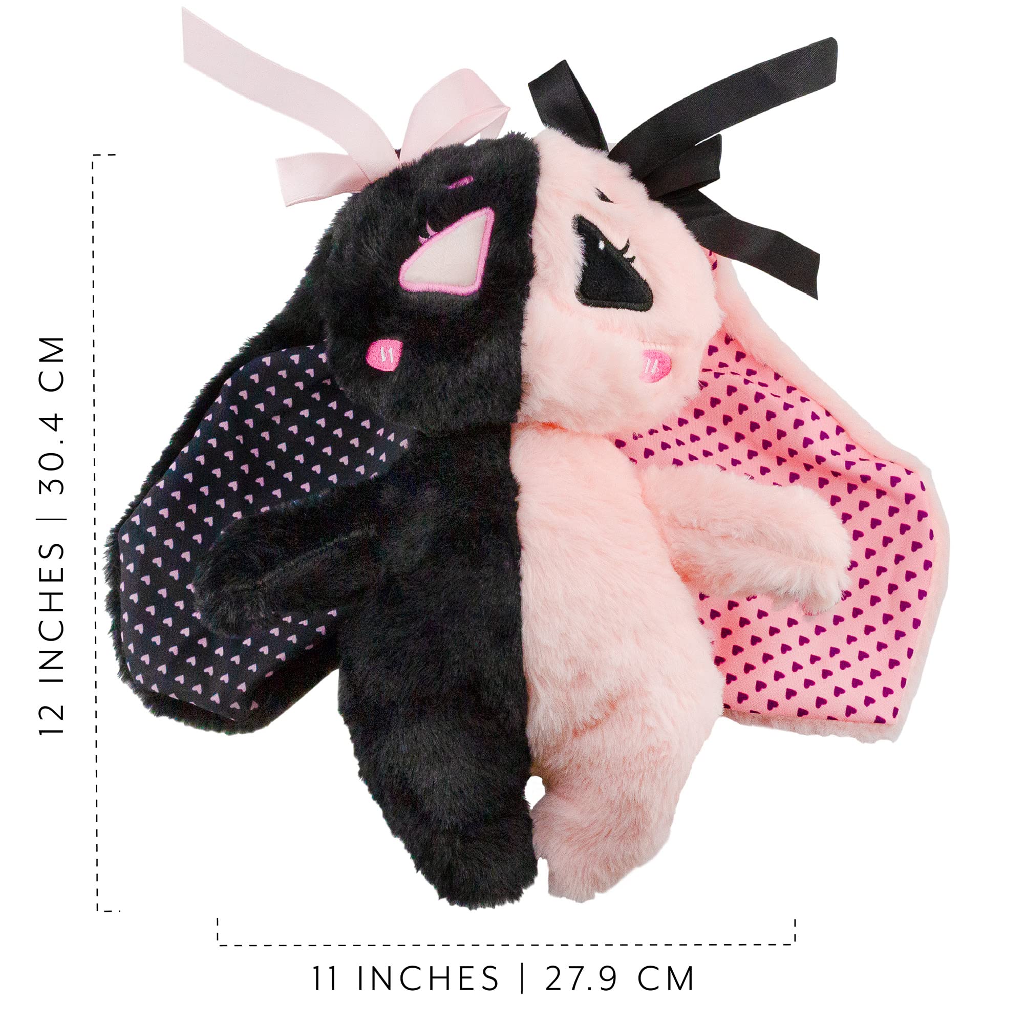 Attatoy E-Girl Bunny Plush, size 12x11x5, perfect for shelves.