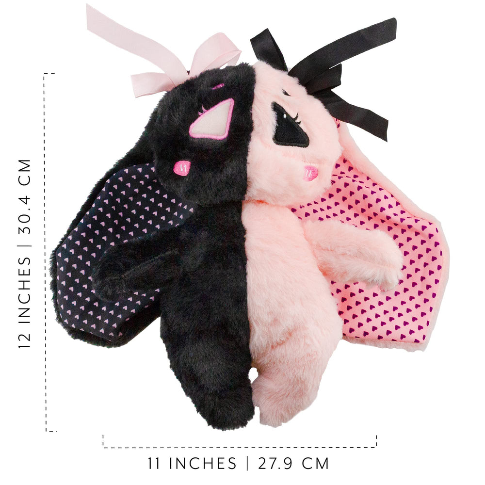 Attatoy E-Girl Bunny Plush, size 12x11x5, perfect for shelves.