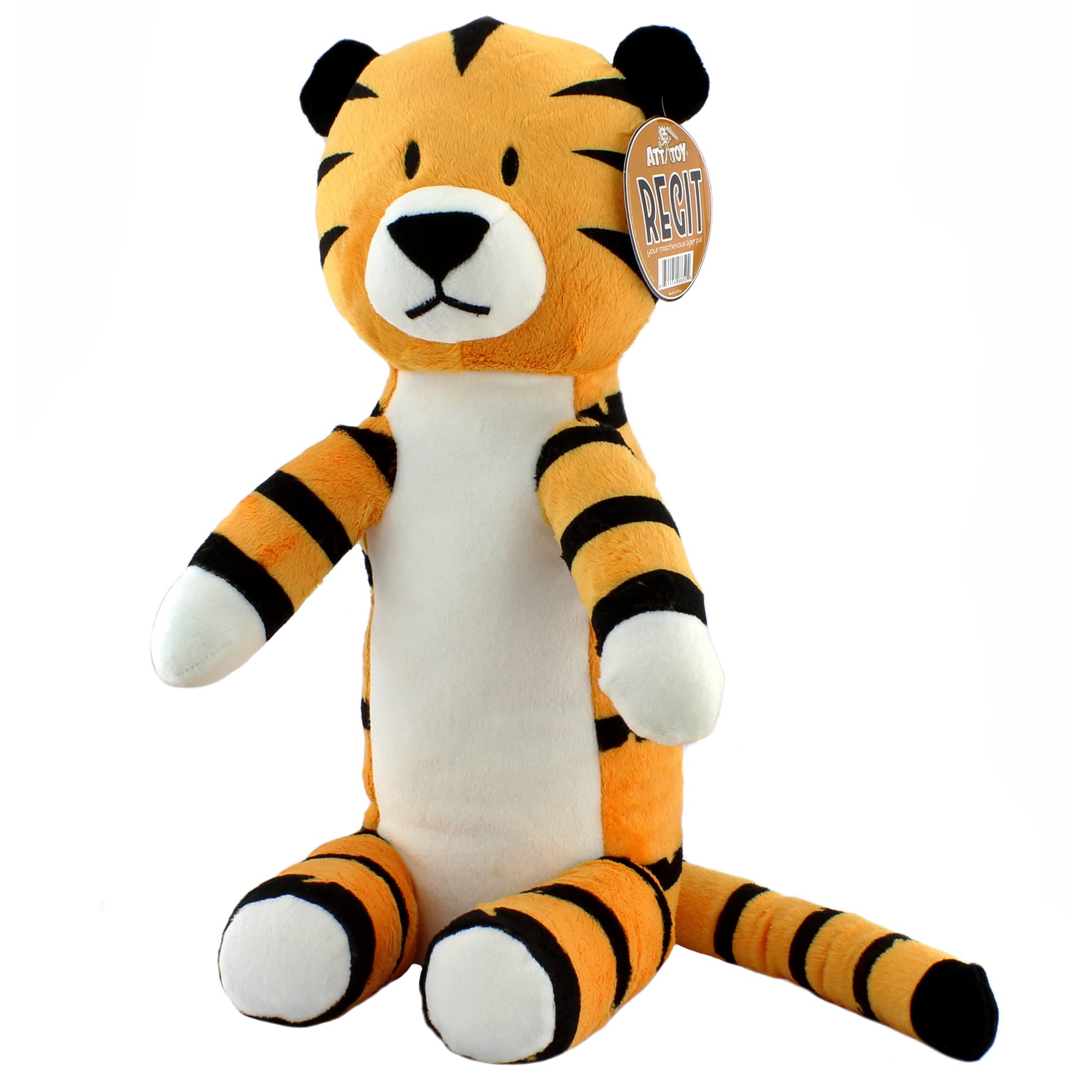 Attatoy Regit plush tiger toy with soft fur, perfect for cozy bedtime cuddles.