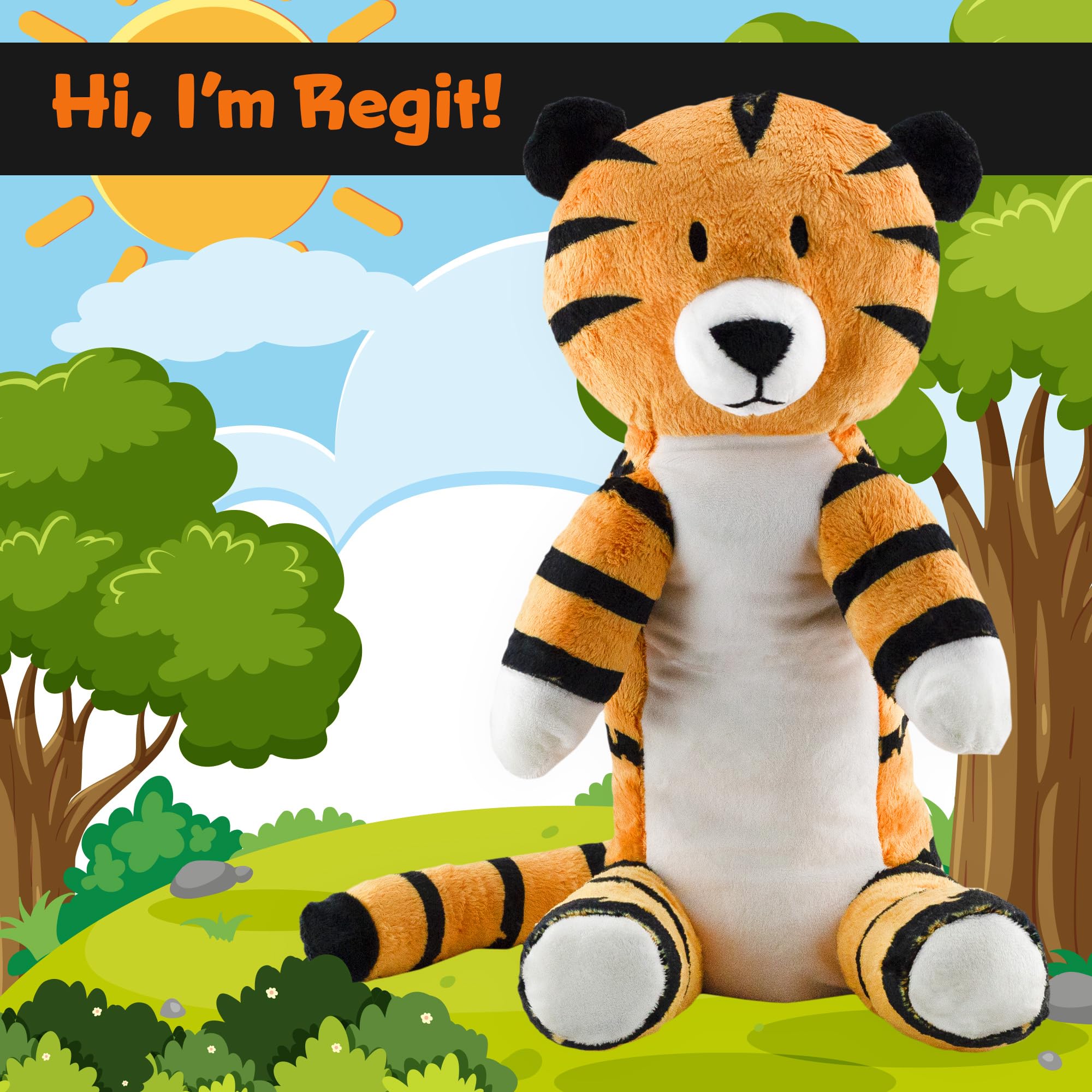 Attatoy Regit soft orange pelt with bold stripes for visual appeal.