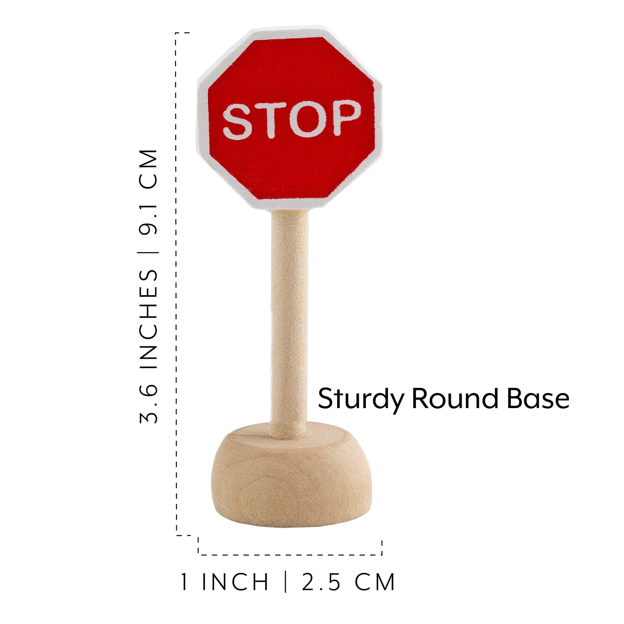 Attatoy Kids Wooden Street Signs wooden material feels sturdy for repeated hands-on exploration.