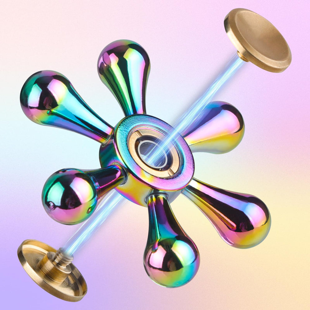 ATESSON fidget spinner on desk supports concentration during work or study.