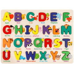 Attmu Alphabet Puzzle board with letters promotes hands-on learning and shape recognition.