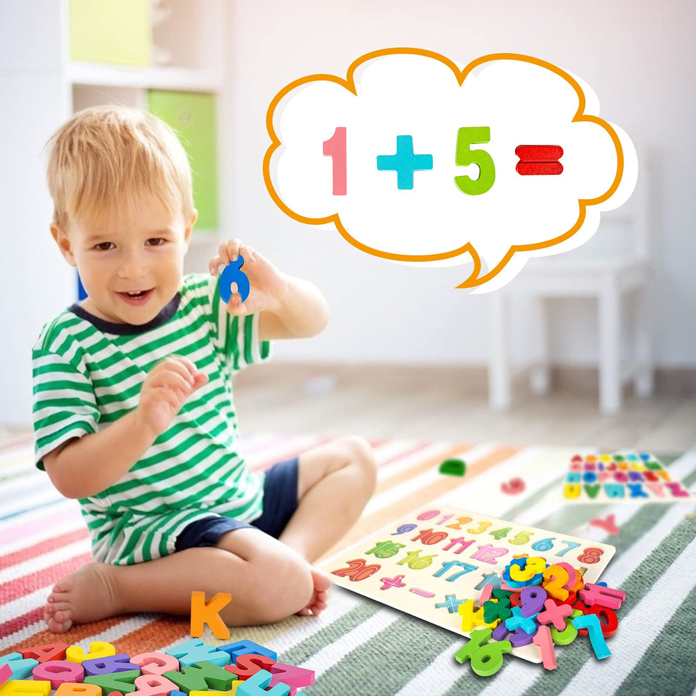 Early learning setup with Attmu 2-in-1 Montessori toy for 3 to 5 year olds.