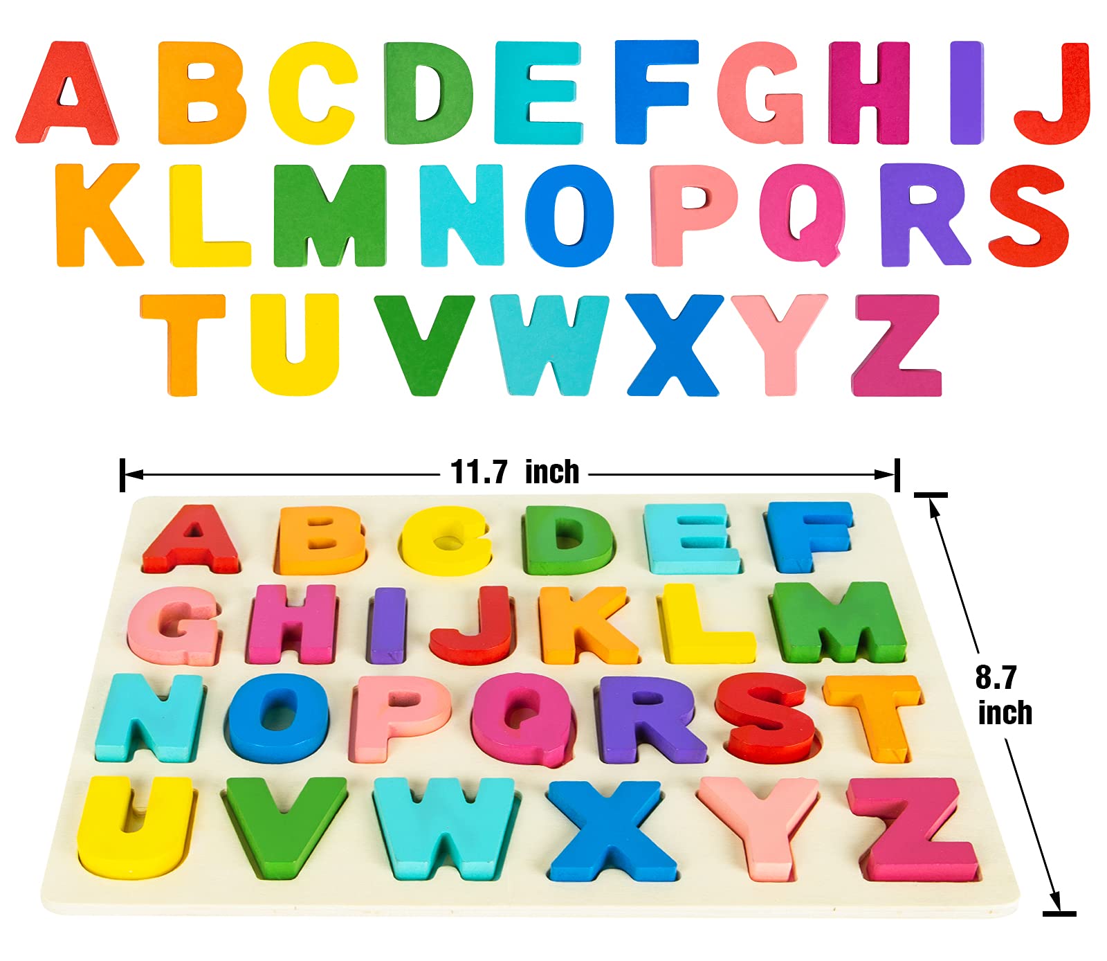 Close-up of Attmu wooden pieces with smooth rounded edges for safe toddler handling.