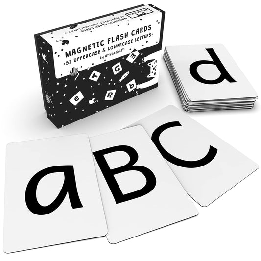 Attractivia big alphabet flash cards with jumbo letters for classroom practice.