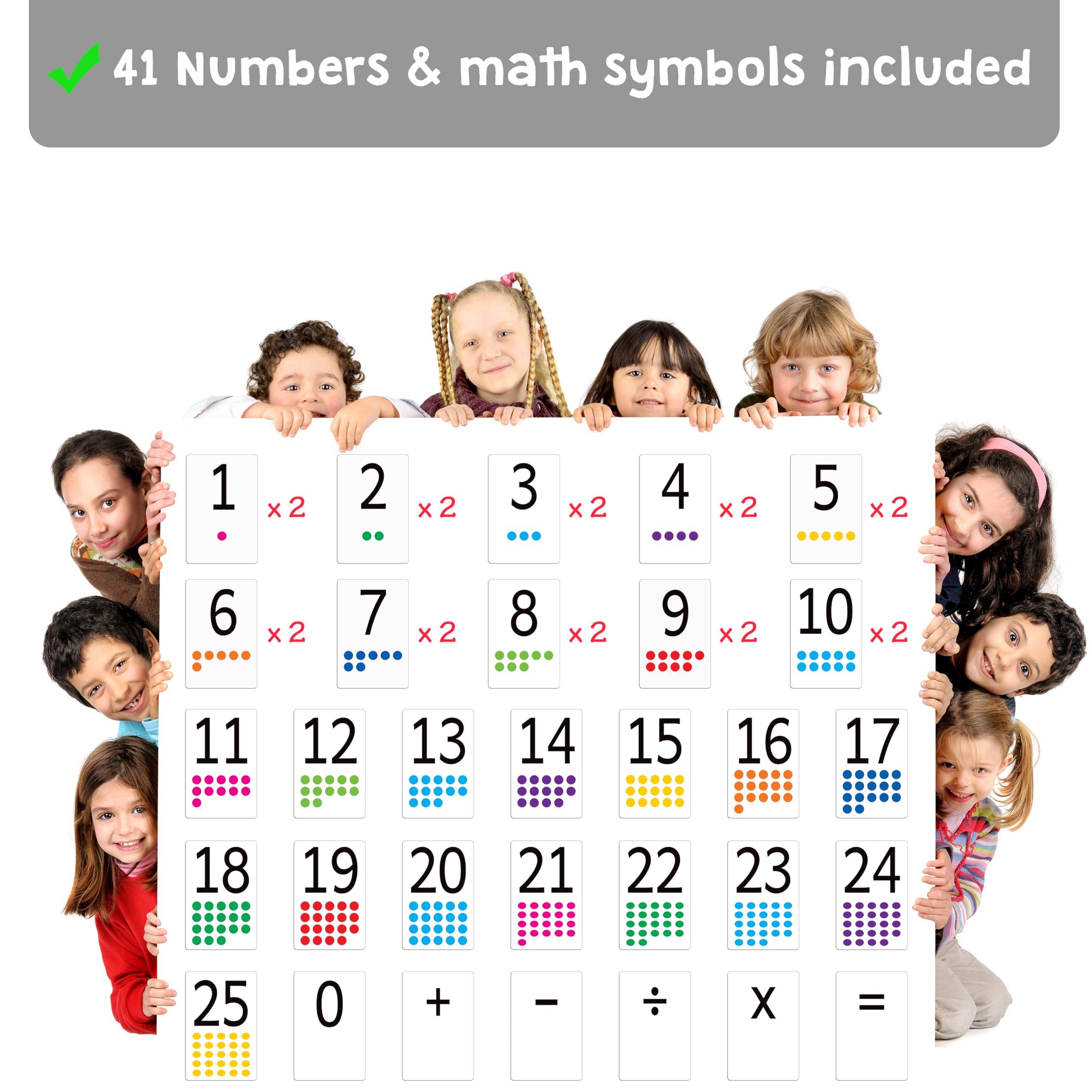 Dyslexia-friendly number shapes help reduce confusion during math activities.