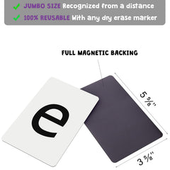 52-letter set supports uppercase and lowercase recognition for ESL learners.