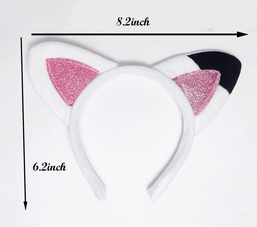 Close-up of ear detail on Atvscay headband highlighting soft flannelette texture