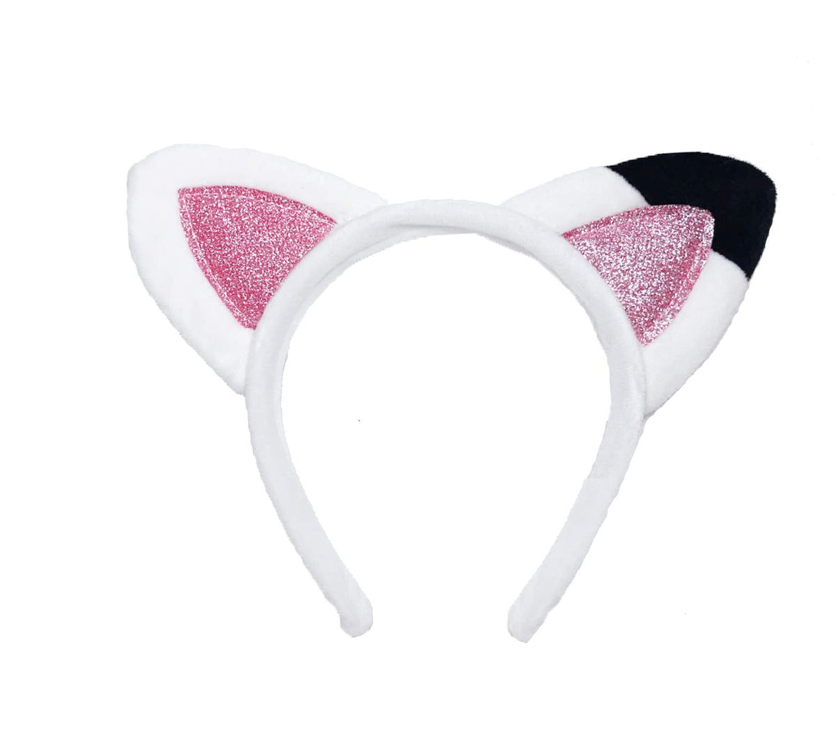 Atvscay cat ears headband front view with shiny pink ears for festive looks