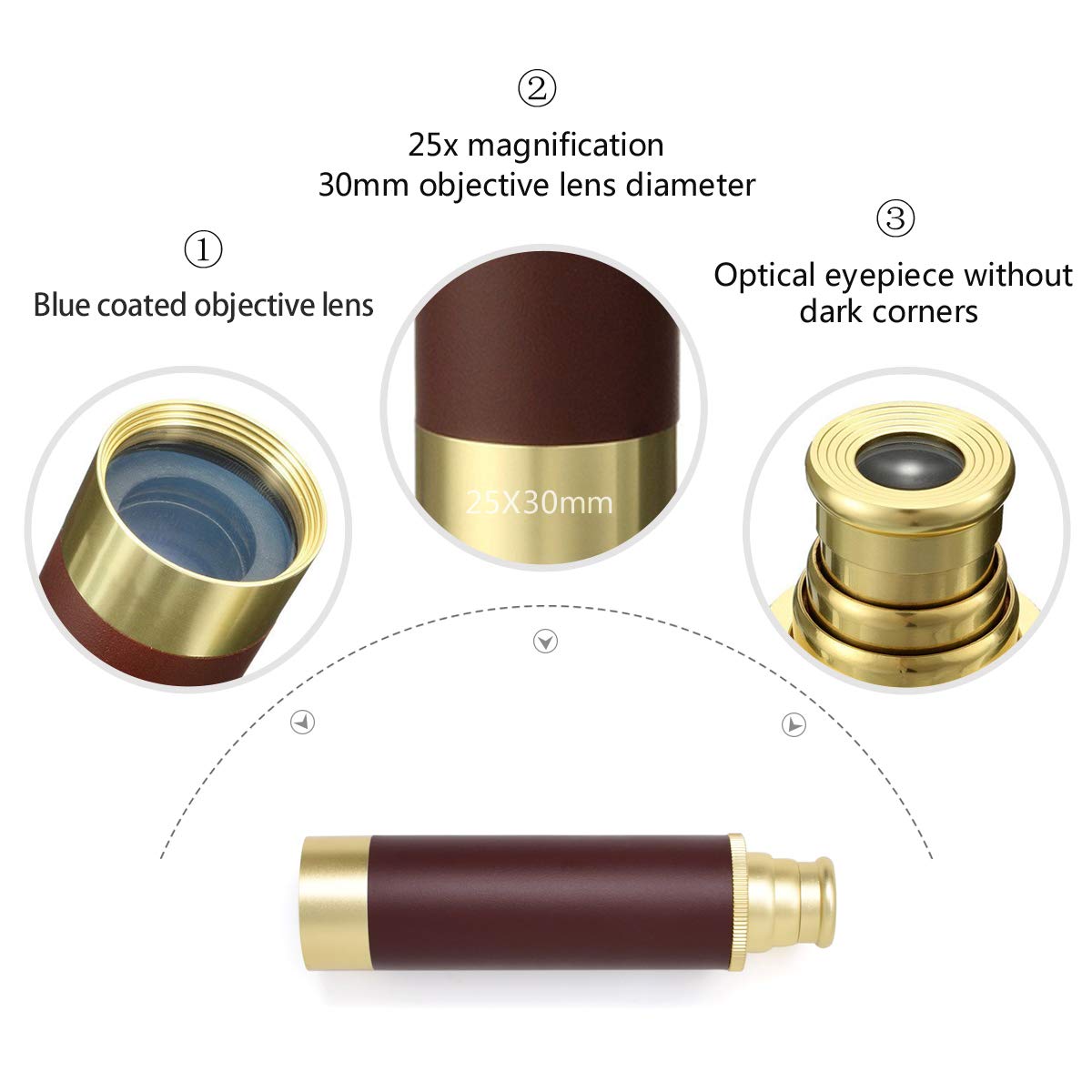 Aubric golden compass with glow for night time pretend navigation