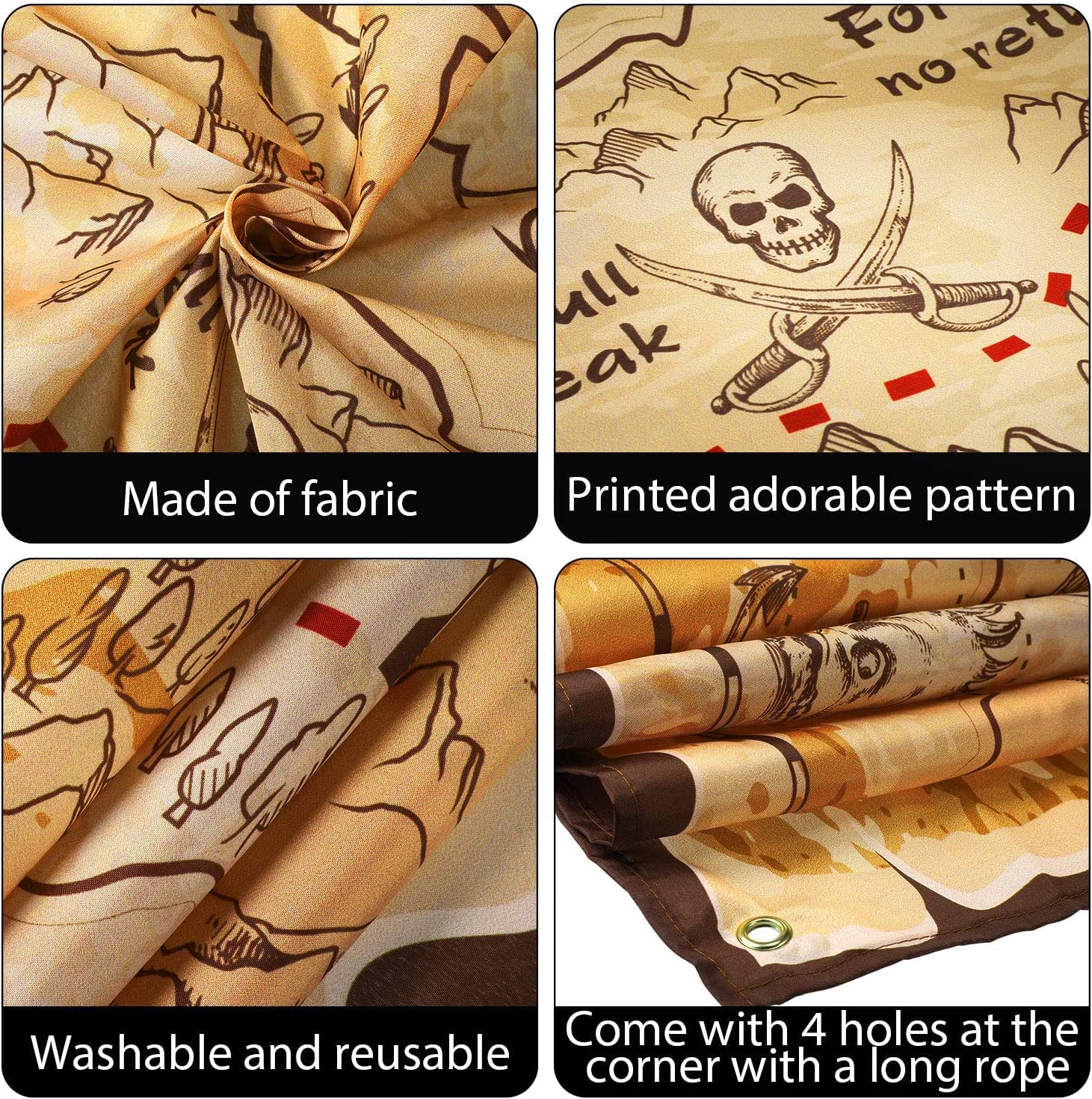 Aubric portable treasure map folds for easy storage and travel