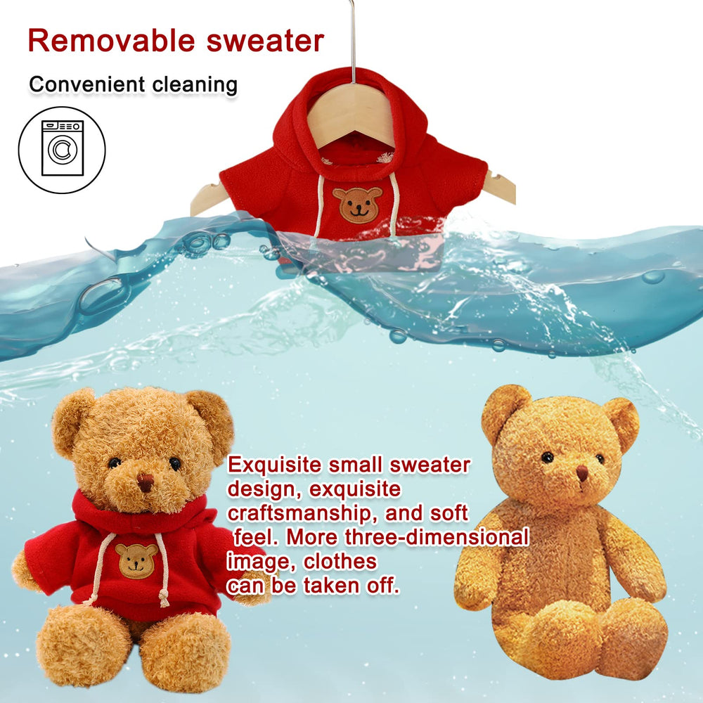 AUCOOMA red hoodie bear offering cozy snuggles during nap time