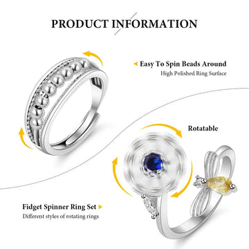 Aucuu spinner bead ring variant one promotes study focus.