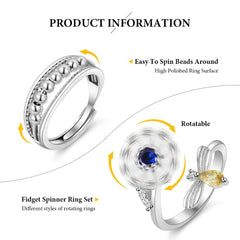 Aucuu spinner bead ring variant one promotes study focus.