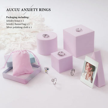 Aucuu cubic zirconia ring sparkling shine while remaining skin-friendly