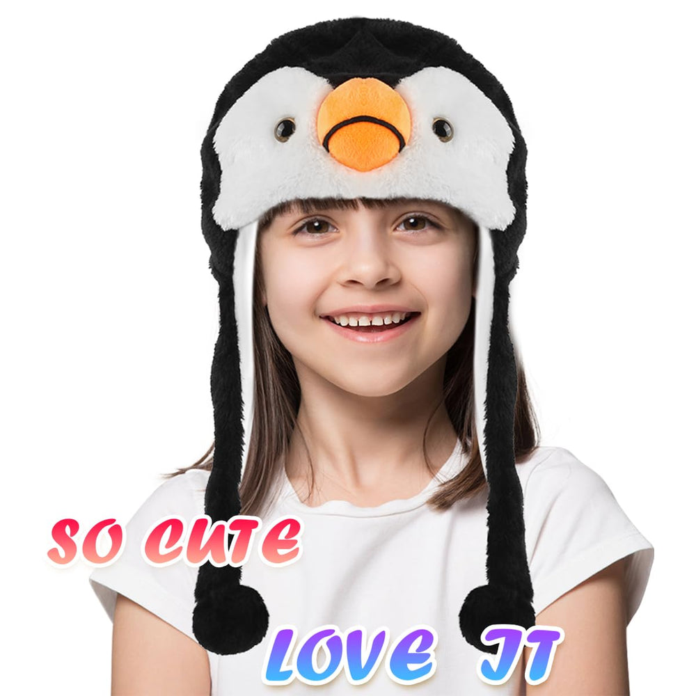 Audaisyly Penguin hat front view shows cute 3D design.