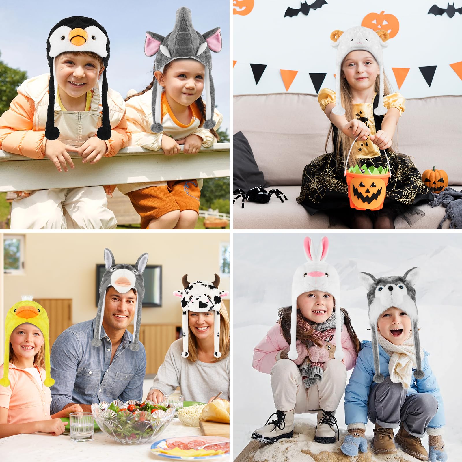 Audaisyly Penguin hat soft plush material for light comfortable all-day warmth.