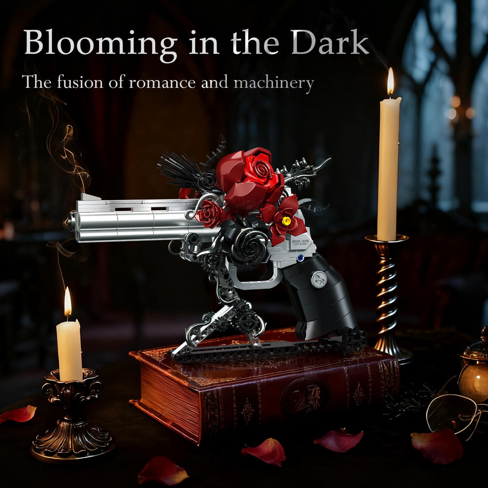 Audaxly Gothic Rose Revolver thorns: dramatic accent elevating shelves or desks.