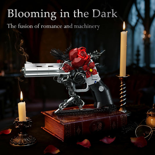Audaxly Gothic Rose Revolver thorns: dramatic accent elevating shelves or desks.