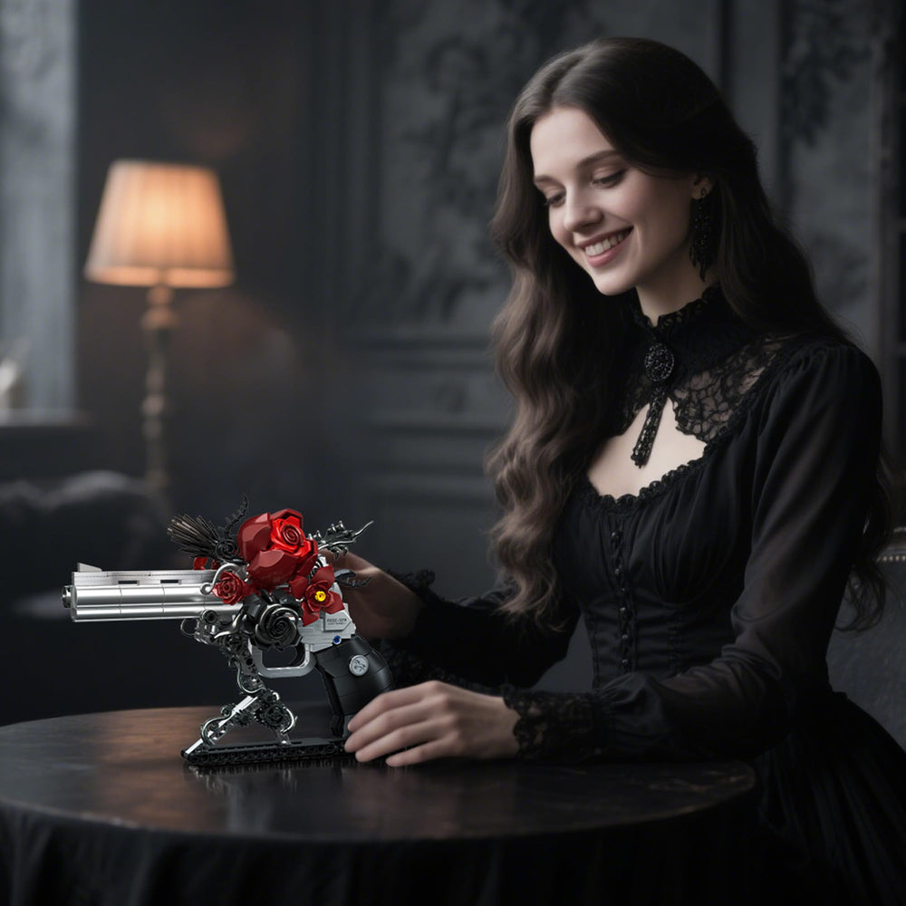 Audaxly Gothic Rose Revolver trigger: interactive detail inviting closer inspection.