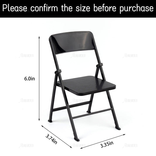 AUEAR black mini chair in open state showing the foldable mechanism