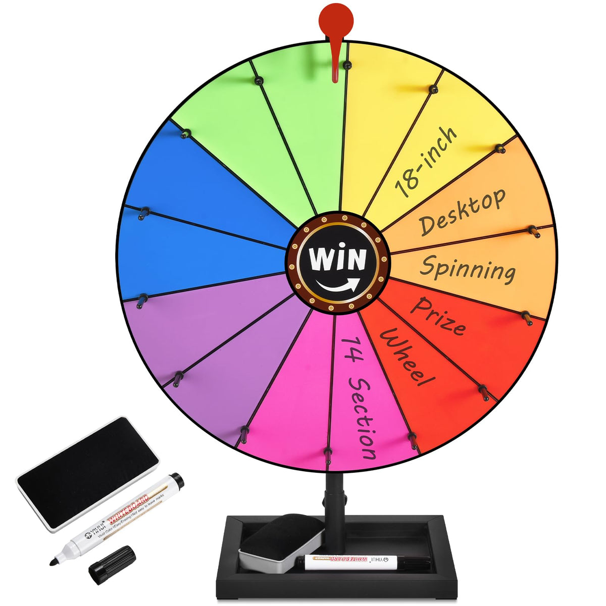 AugFir 18-inch prize wheel base provides stable setup for lively party games.