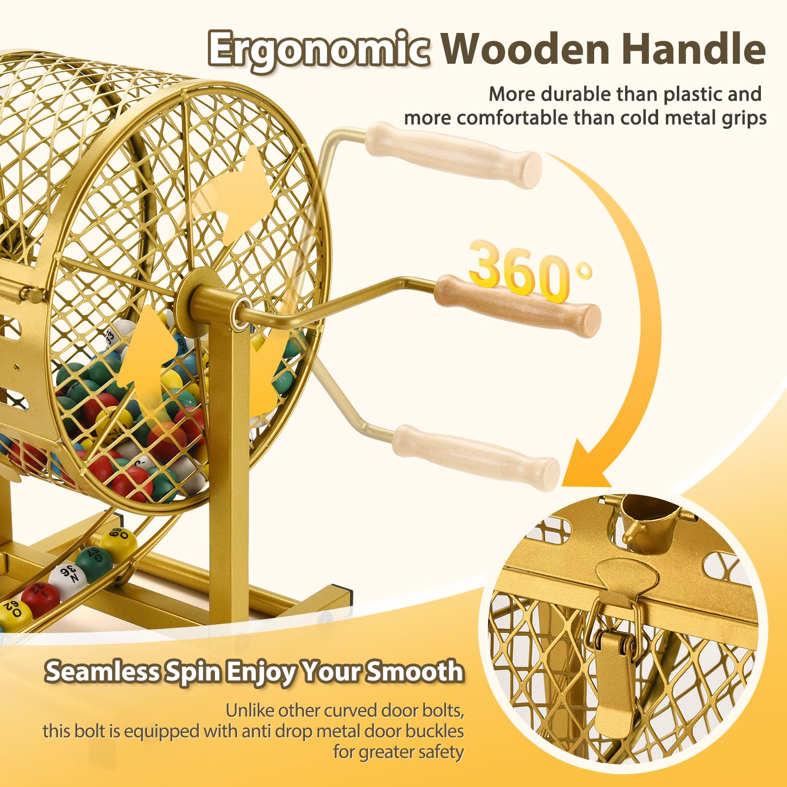AugFir ergonomic wooden handle offers comfortable grip for long bingo sessions