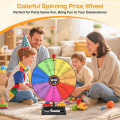 AugFir prize wheel with 14 customizable zones for creative prize layouts.