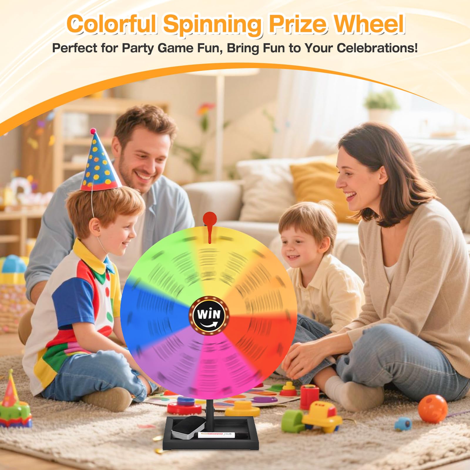AugFir prize wheel's simple snap-on design enables quick, tool-free installation.