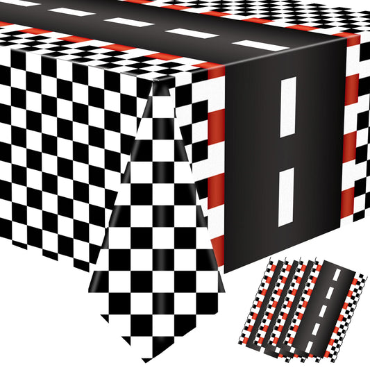Augisteen racing car tablecloth set adds festive energy to racing-themed dining and events
