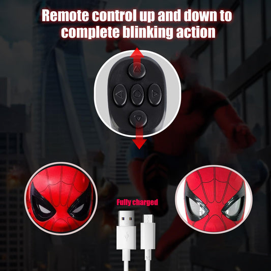 AUGMAXI Electric Spider Mask LED lights illuminate nighttime performances.