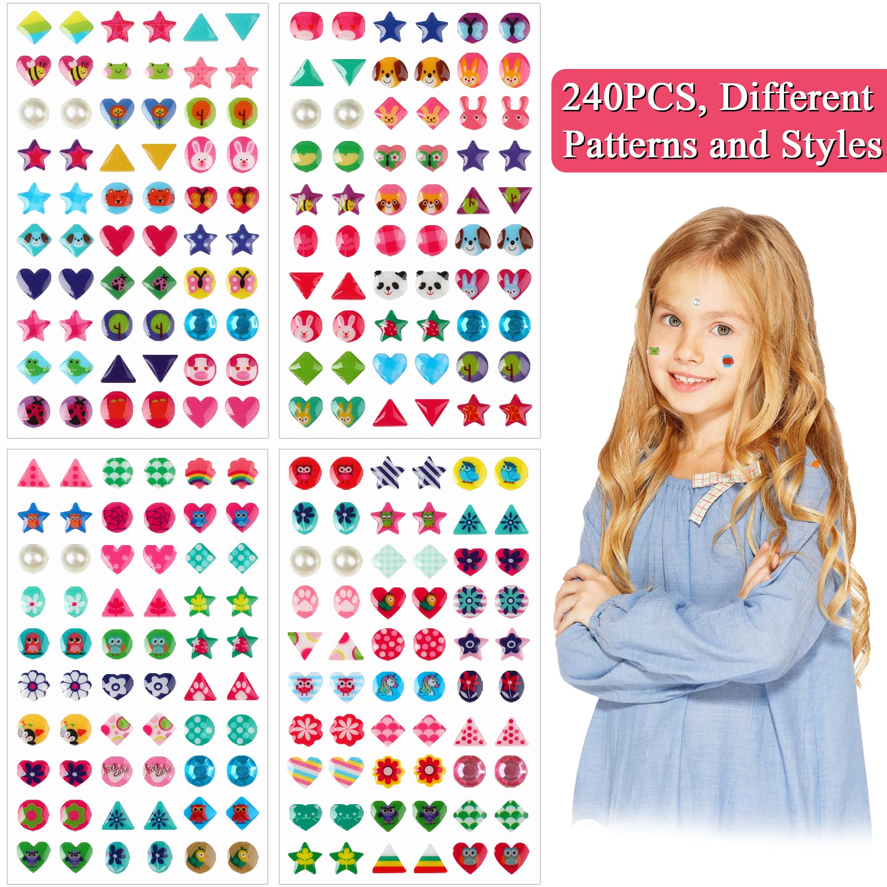 Augsun non-piercing sticker earrings deliver comfortable wear for kids.