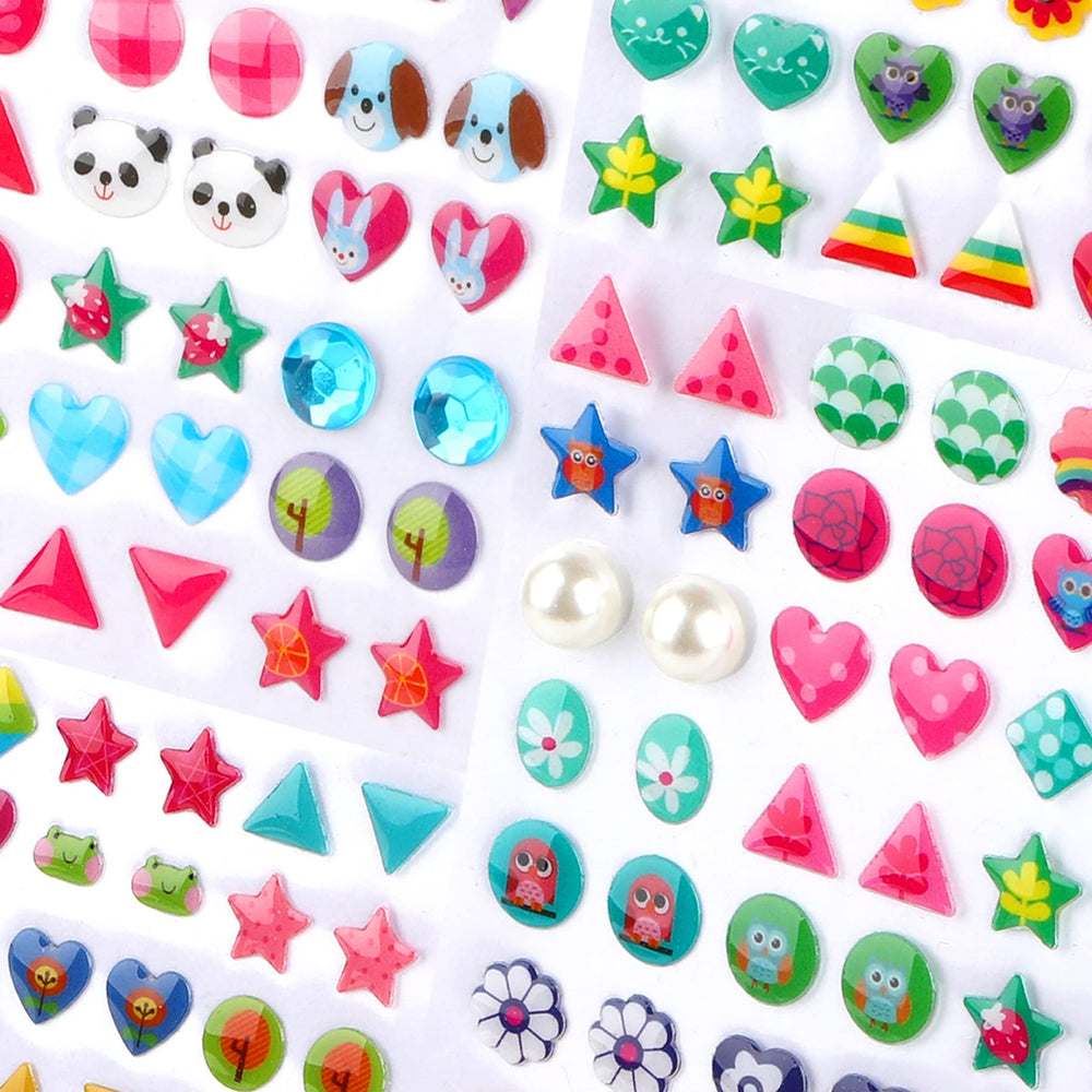 Augsun glitter sticker earrings with strong adhesion for long-lasting wear.