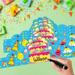 AUGTHEEP Classroom birthday crowns setup with comfy, kid-friendly fit