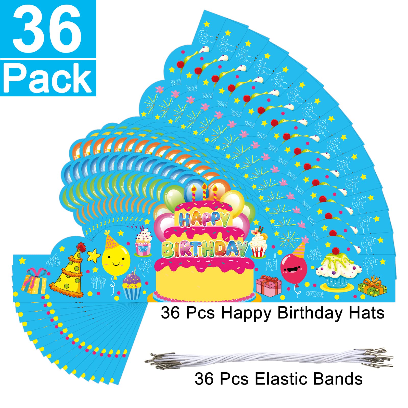 AUGTHEEP Colorful birthday crowns designs great for parties and events