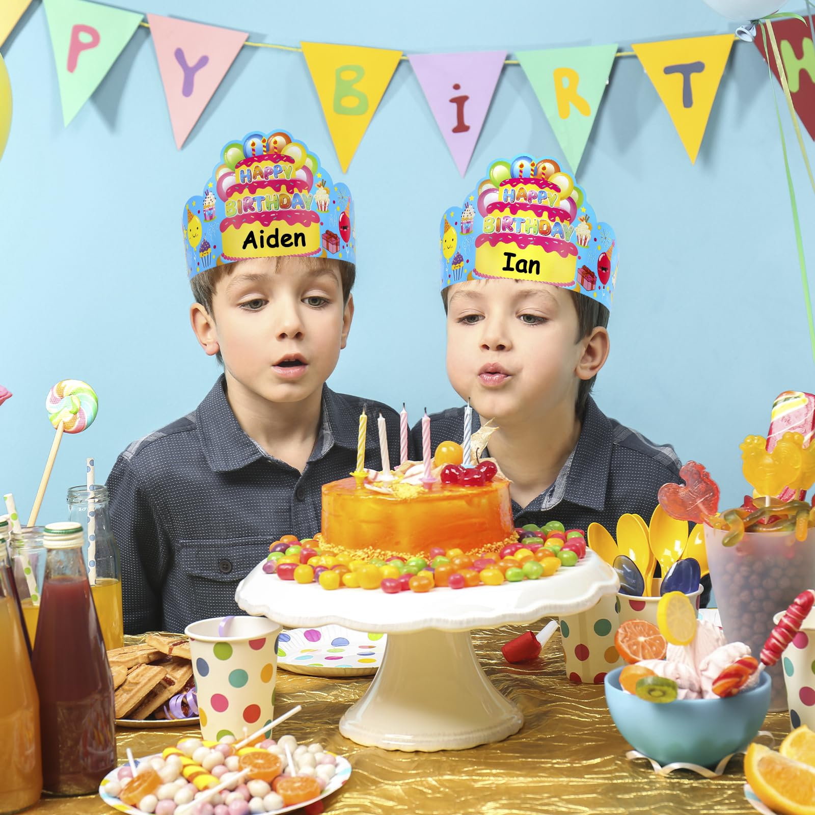 AUGTHEEP Durable cardstock hats withstand active party activities