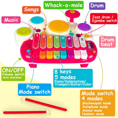 AugToy 3-in-1 musical toy xylophone encourages color recognition and precision.